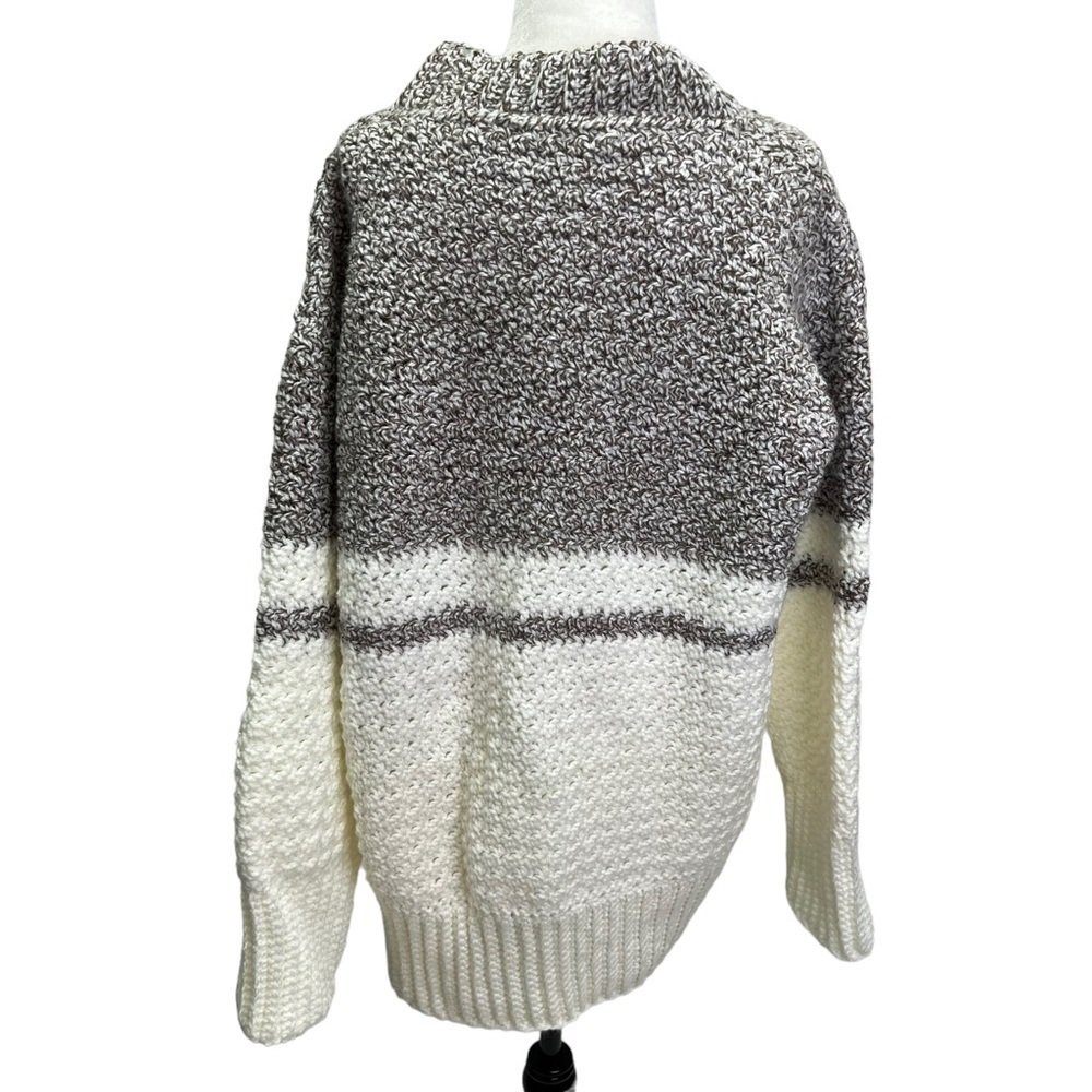 Handmade Handknit Medium Weight Pullover Acrylic Sweater L/XL - Picture 9 of 9